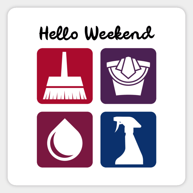 Hello Weekend Sticker by BeeZeeBazaar